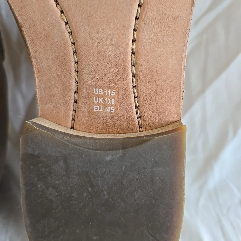 DKNY Men's Size 11.5 M John Slip On Light Brown‎ Leather Loafers Dress Shoes